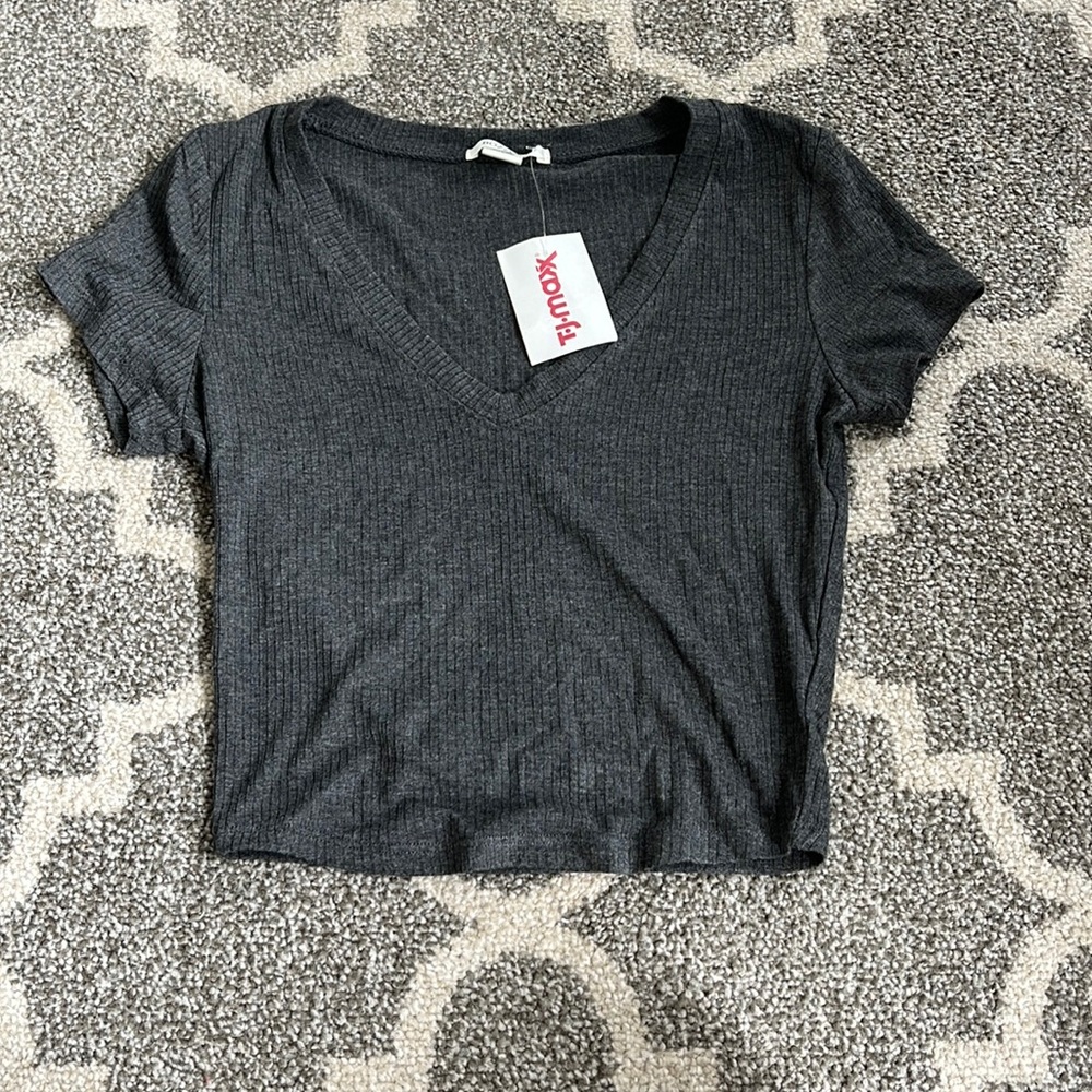 Brand new gray crop top!